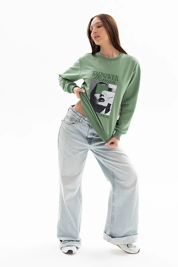 Толстовка 00028 НАТАЛИ, светло-оливковый - фото 2