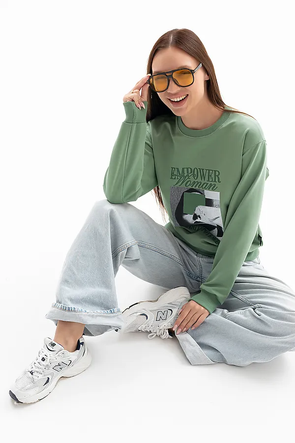 Толстовка 00028 НАТАЛИ, светло-оливковый - фото 2