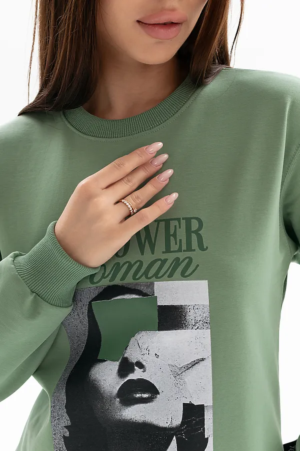 Толстовка 00028 НАТАЛИ, светло-оливковый - фото 2