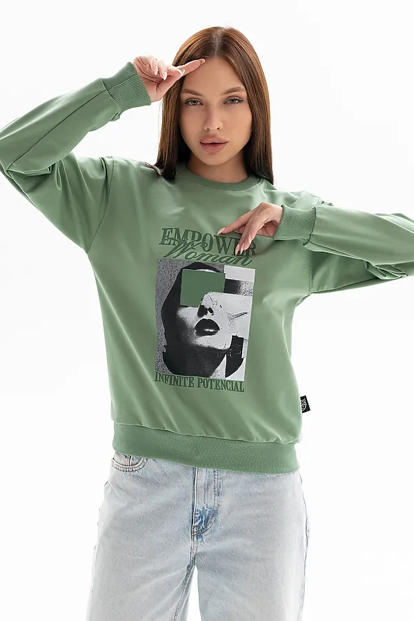 Толстовка 00028 НАТАЛИ, светло-оливковый - фото 2