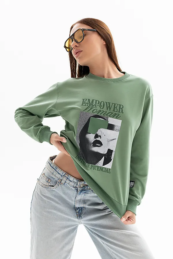 Толстовка 00028 НАТАЛИ, светло-оливковый - фото 2