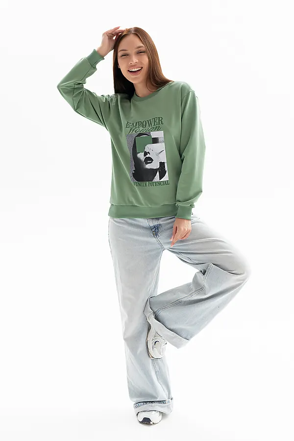 Толстовка 00028 НАТАЛИ, светло-оливковый - фото 2