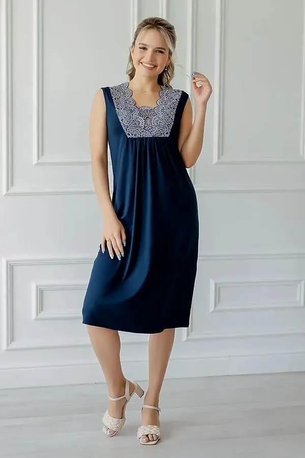 Сорочка Леди НАТАЛИ, синий - фото 2