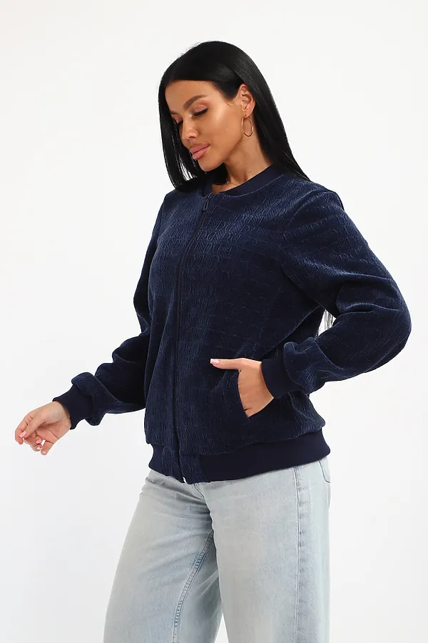 Бомбер на молнии 001 НАТАЛИ, синий - фото 2