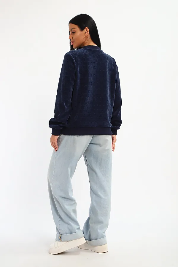 Бомбер на молнии 001 НАТАЛИ, синий - фото 2