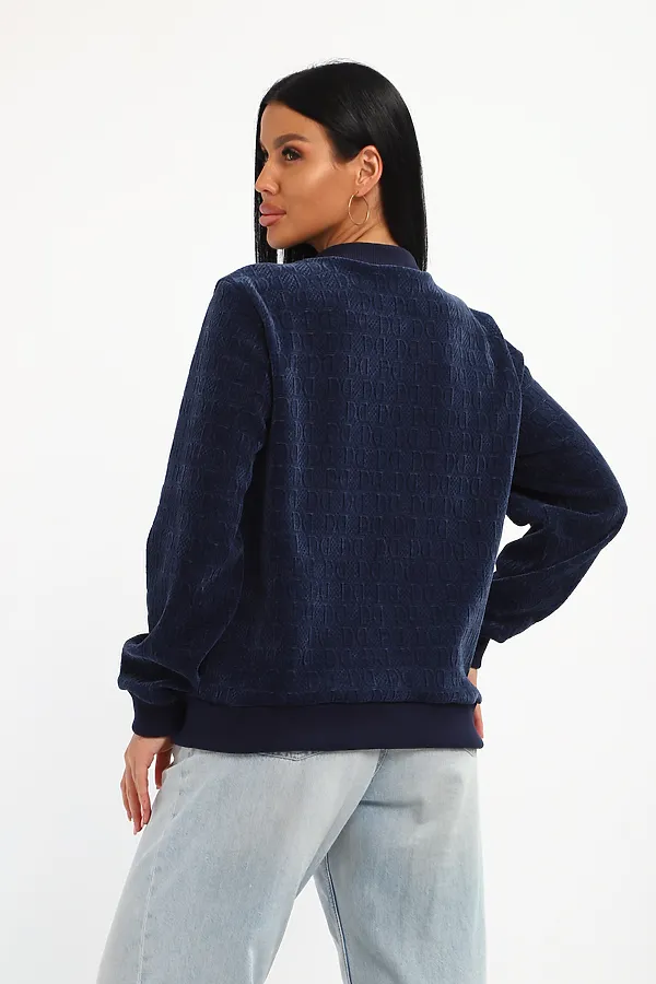 Бомбер на молнии 001 НАТАЛИ, синий - фото 2