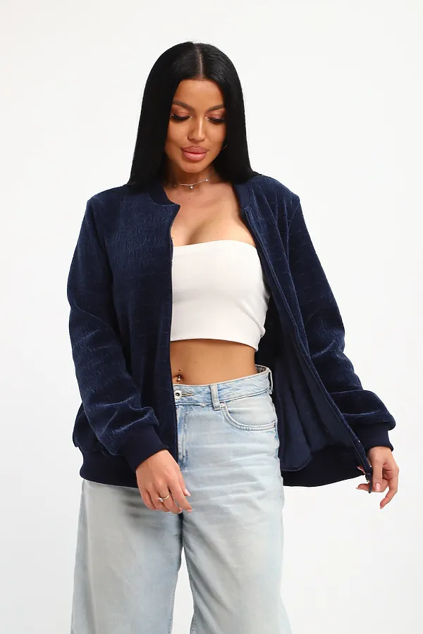 Бомбер на молнии 001 НАТАЛИ, синий - фото 2