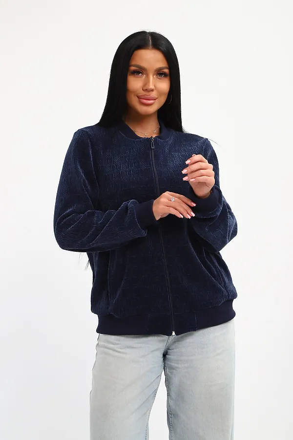 Бомбер на молнии 001 НАТАЛИ, синий - фото 2