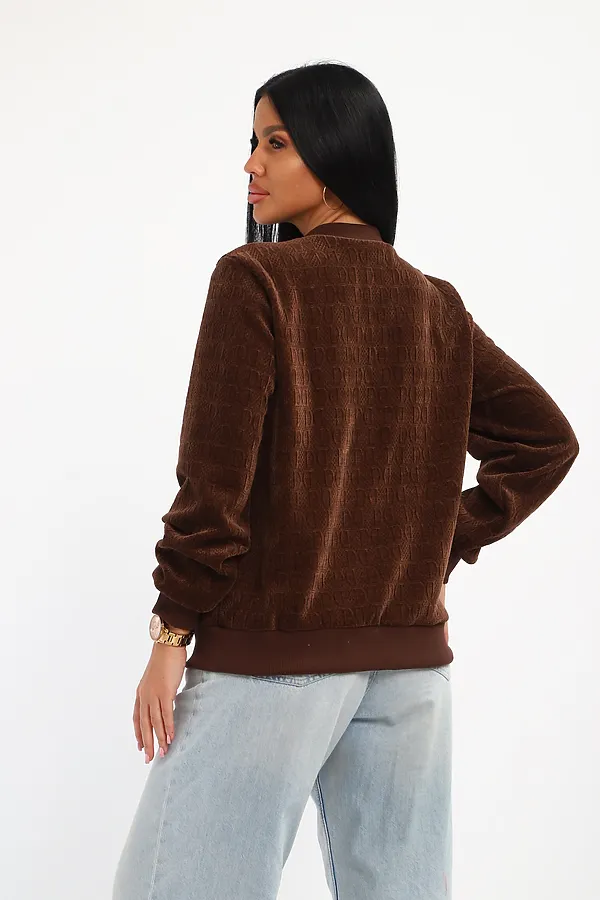 Бомбер на молнии 001 НАТАЛИ, шоколад - фото 2