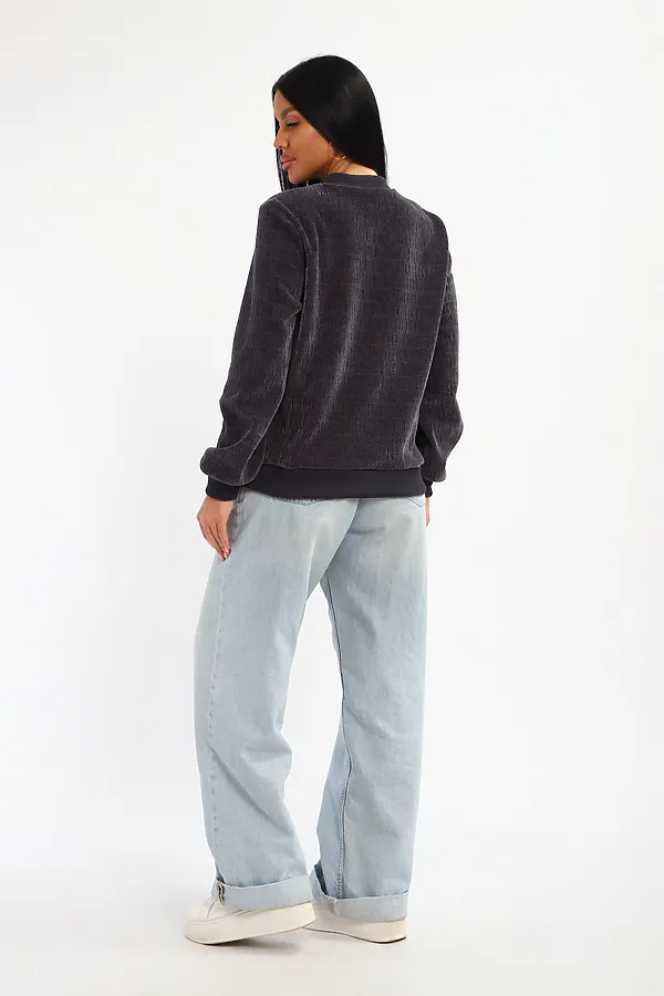 Бомбер на молнии 001 НАТАЛИ, графит - фото 2