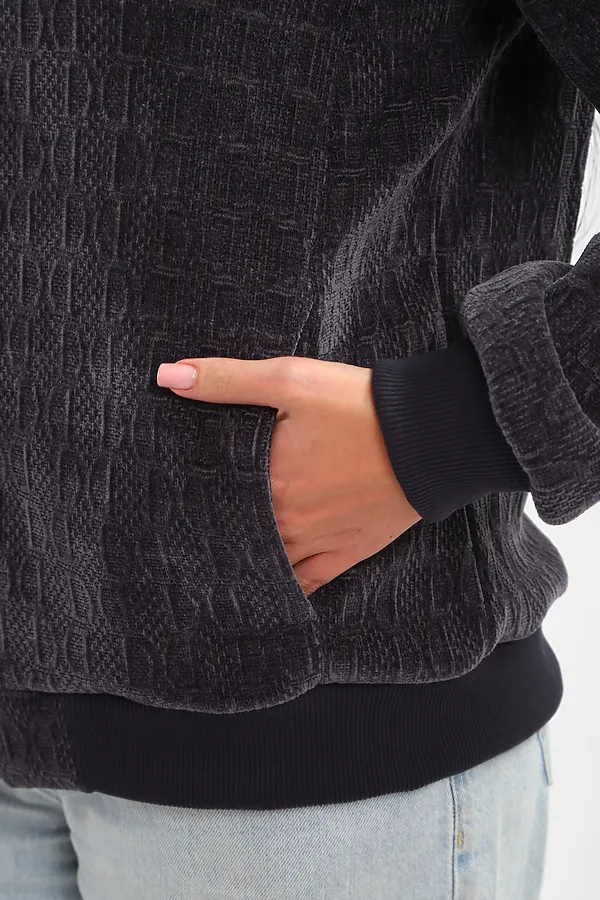 Бомбер на молнии 001 НАТАЛИ, графит - фото 2