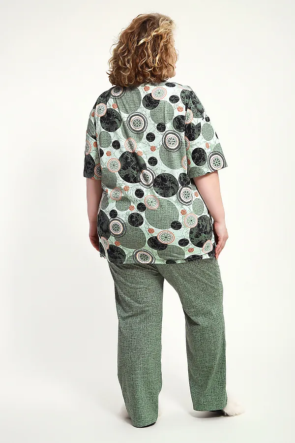 Костюм с брюками КЖ-007 НАТАЛИ, олива - фото 2