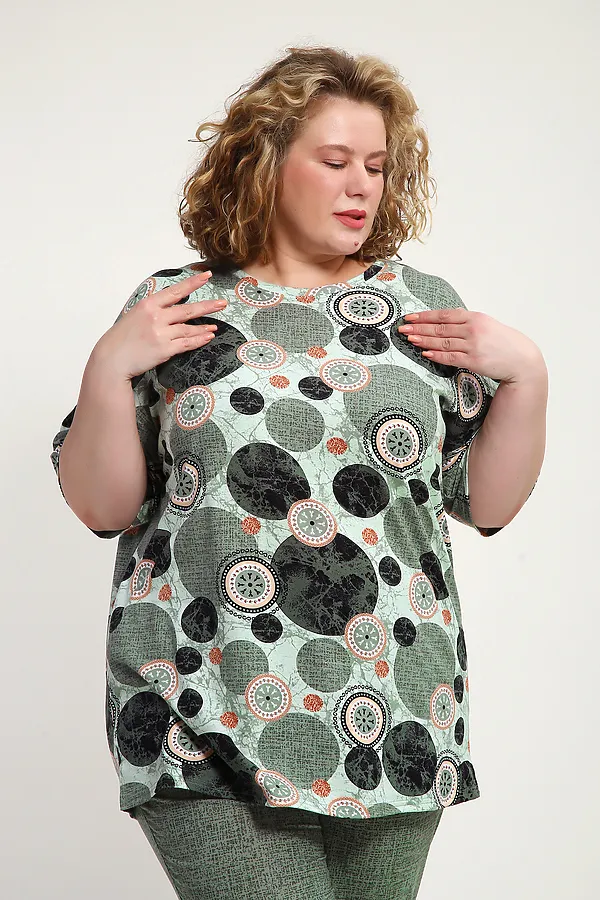 Костюм с брюками КЖ-007 НАТАЛИ, олива - фото 2