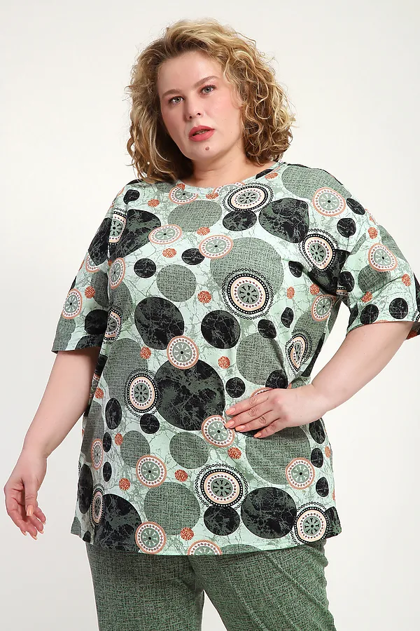 Костюм с брюками КЖ-007 НАТАЛИ, олива - фото 2