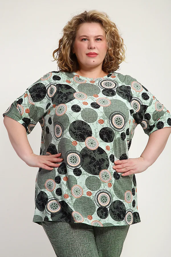 Костюм с брюками КЖ-007 НАТАЛИ, олива - фото 2