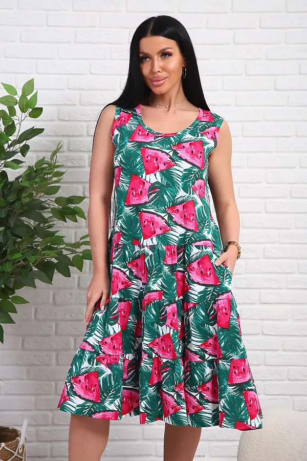 Платье 344т НАТАЛИ, арбузы - фото 2