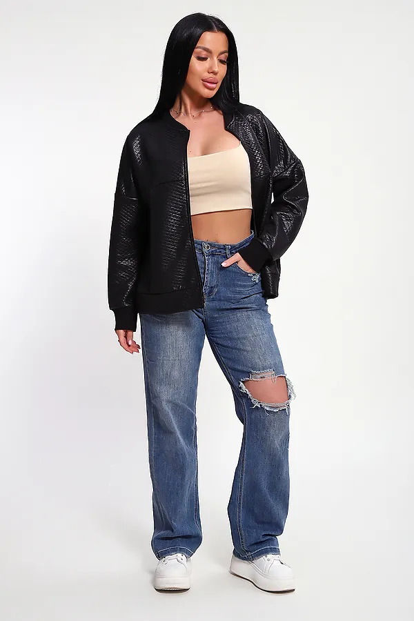 Бомбер 20691 НАТАЛИ, черный - фото 2