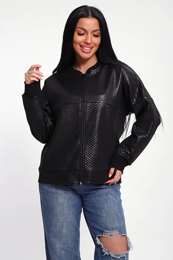 Бомбер 20691 НАТАЛИ, черный - фото 2