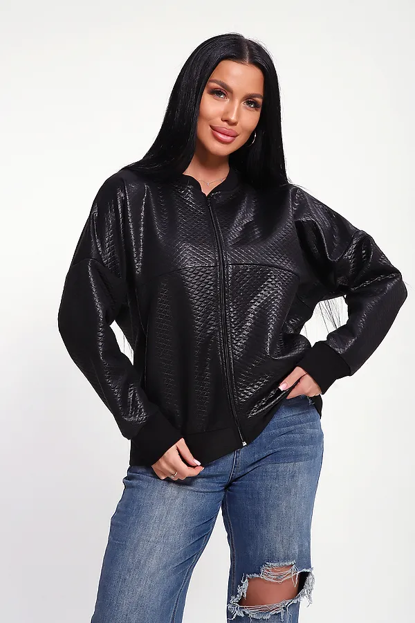 Бомбер 20691 НАТАЛИ, черный - фото 2