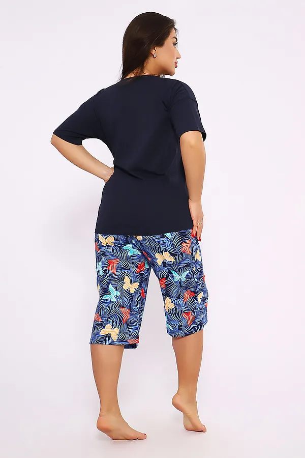 Костюм с бриджами 623 НАТАЛИ, синий - фото 2