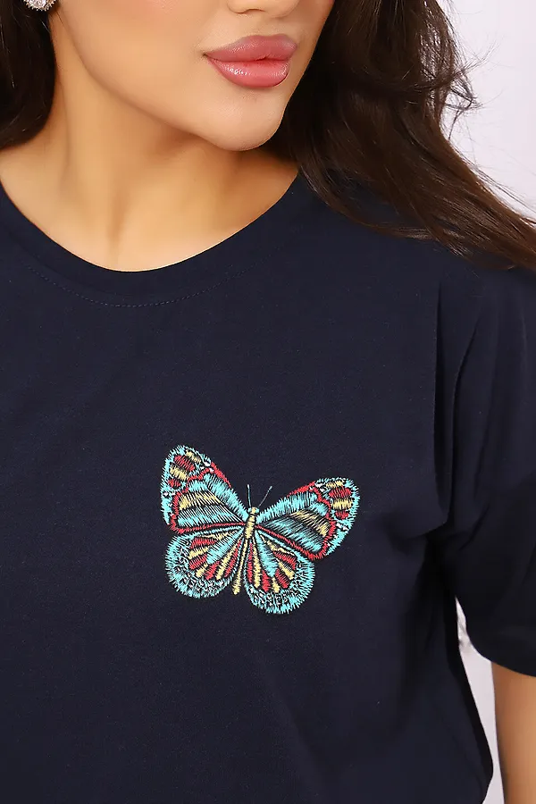 Костюм с бриджами 623 НАТАЛИ, синий - фото 2