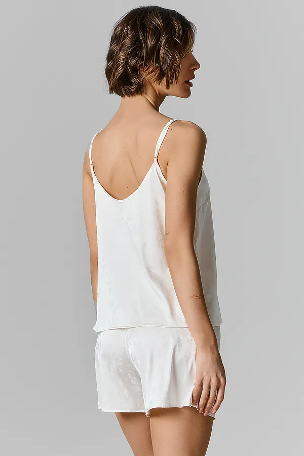 Комплект женский (блуза, шорты) MARK FORMELLE, цветы на св.молочном - фото 2