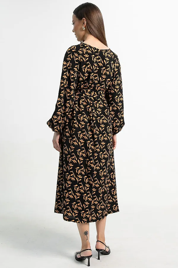 Платье Аура с поясом LADY TAIGA, черное - фото 2