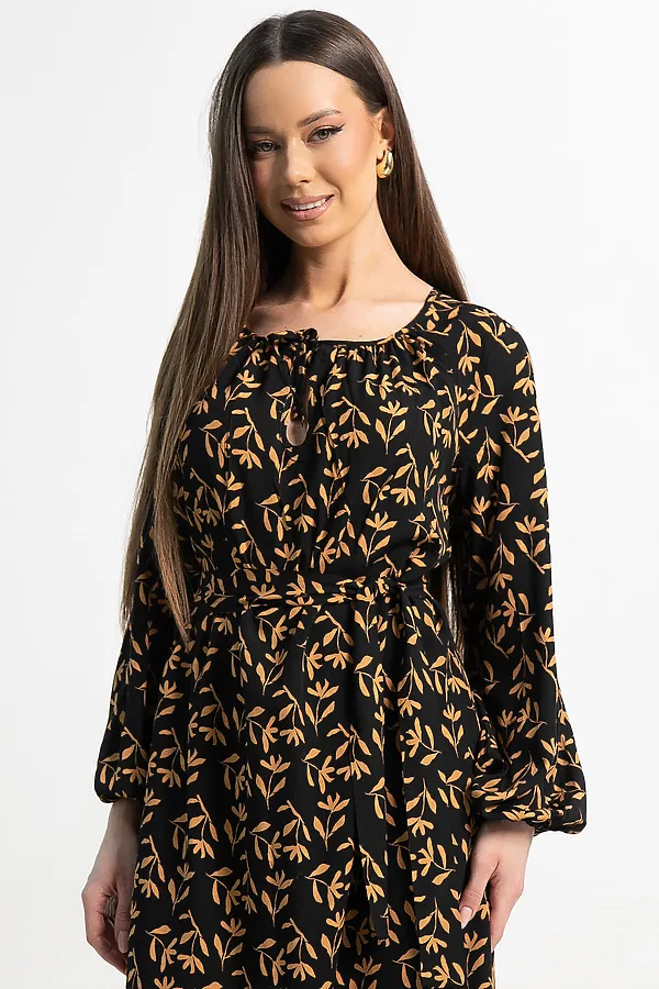 Платье Аура с поясом LADY TAIGA, черное - фото 2