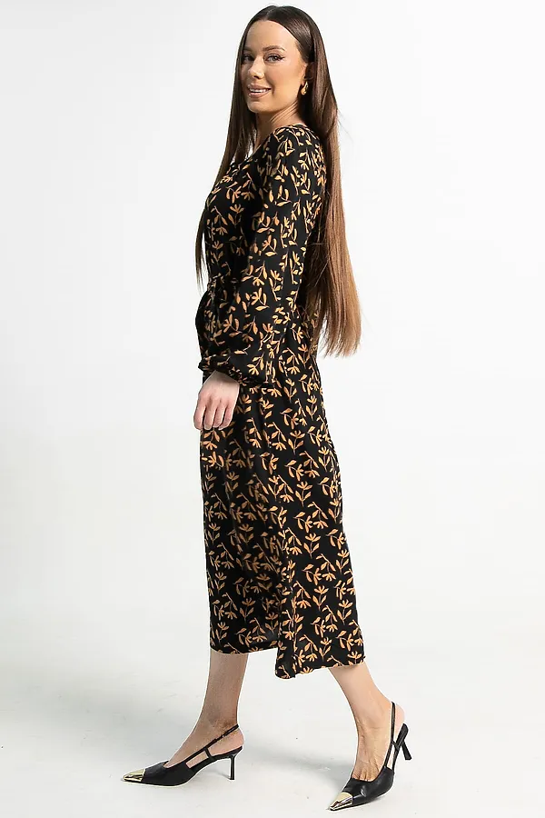 Платье Аура с поясом LADY TAIGA, черное - фото 2