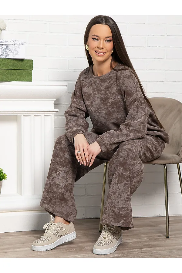 Костюм Августа ХИТ LADY TAIGA, кофе с молоком - фото 2