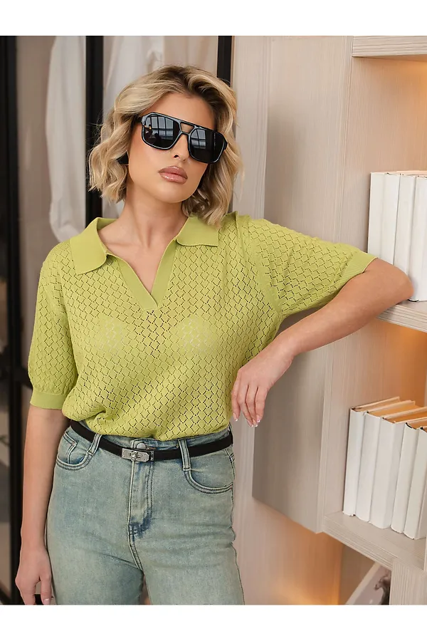 Поло Тихая роскошь LADY TAIGA, зеленое яблоко - фото 2