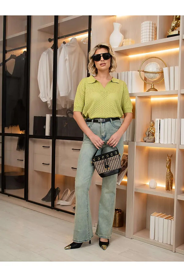 Поло Тихая роскошь LADY TAIGA, зеленое яблоко - фото 2