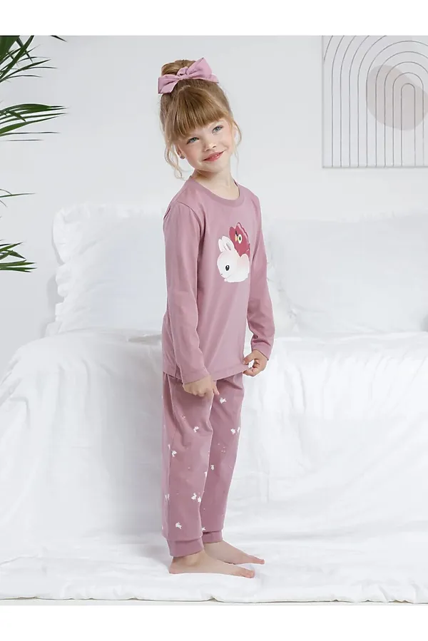 Пижама CROCKID, морозная вишня. - фото 2