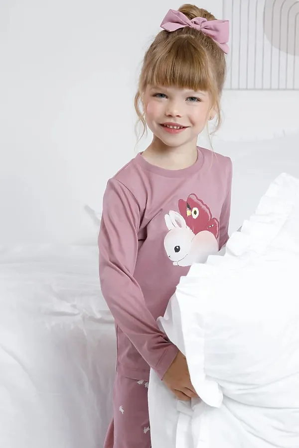 Пижама CROCKID, морозная вишня. - фото 2