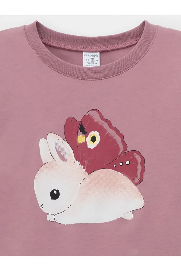 Пижама CROCKID, морозная вишня. - фото 2