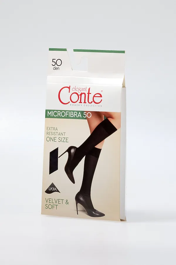 CONTE MICROFIBRA 50 NEW Гольфы женские (конверт) CONTE ELEGANT, мокко - фото 2