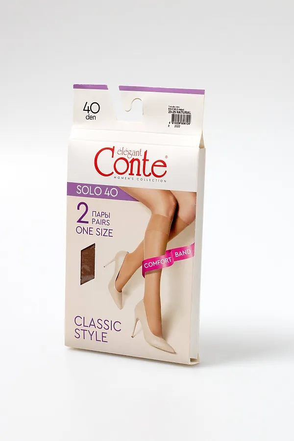 CONTE SOLO 40 (2 пары) Гольфы женские CONTE ELEGANT, натуральный - фото 2