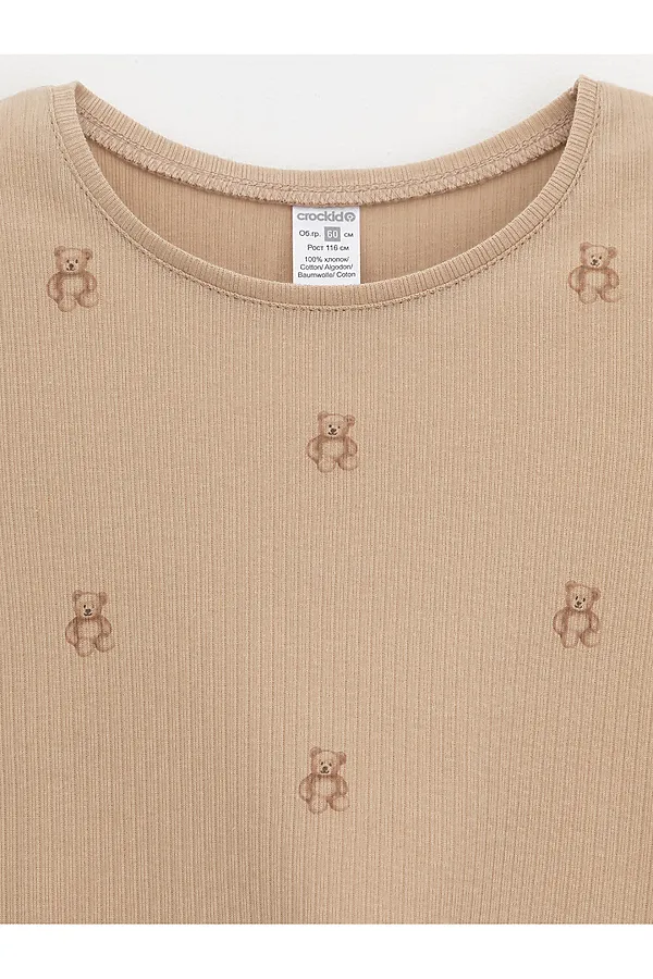 Пижама CROCKID, бежевый - фото 2