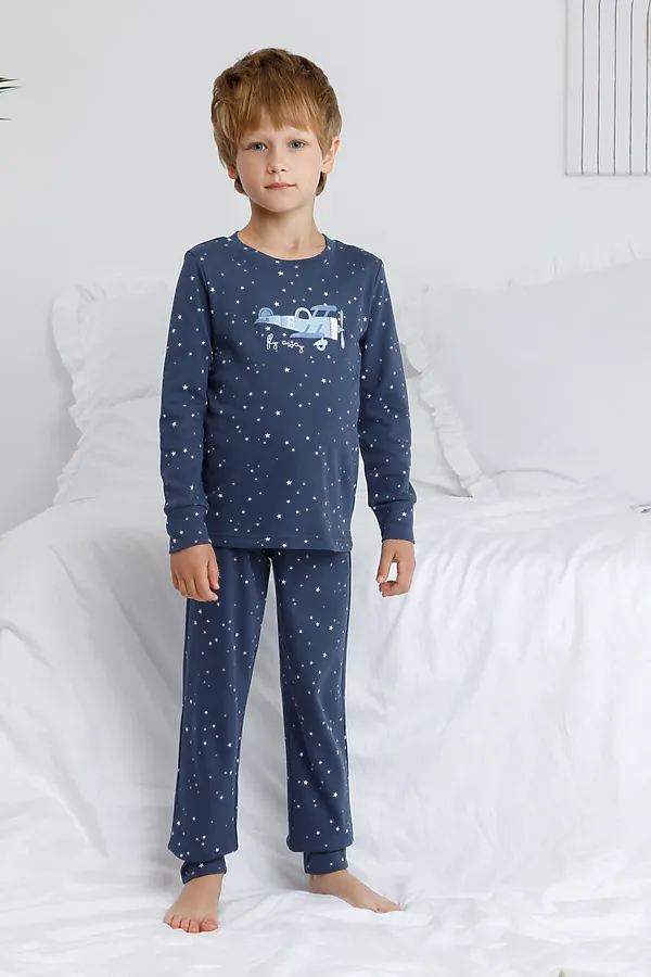 Пижама CROCKID, синий - фото 2