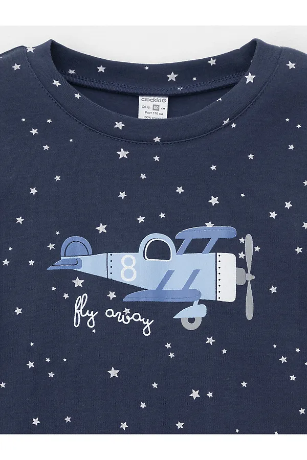 Пижама CROCKID, синий - фото 2