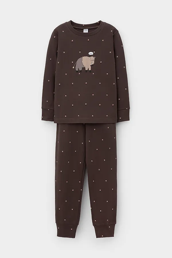 Пижама CROCKID, темно-коричневый - фото 2