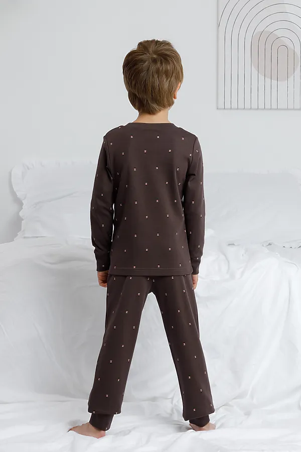 Пижама CROCKID, темно-коричневый - фото 2