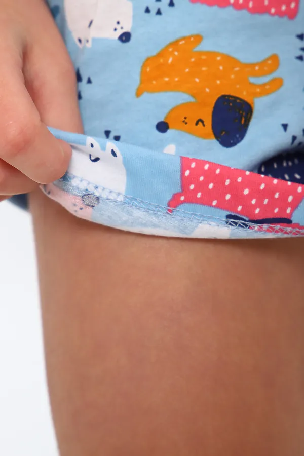 Пижама с шортами арт. ПД-019-081 НАТАЛИ, розовый/собачки голубые - фото 2