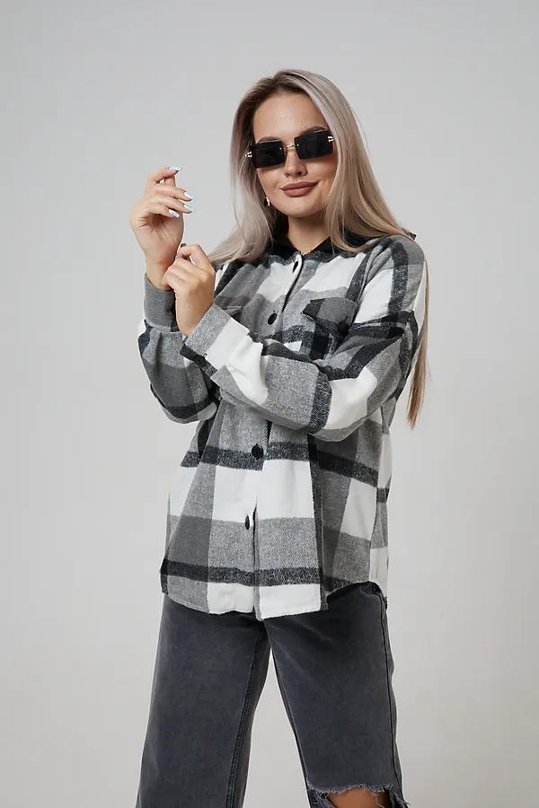 Рубашка РЖКК-01 НАТАЛИ, серый - фото 2