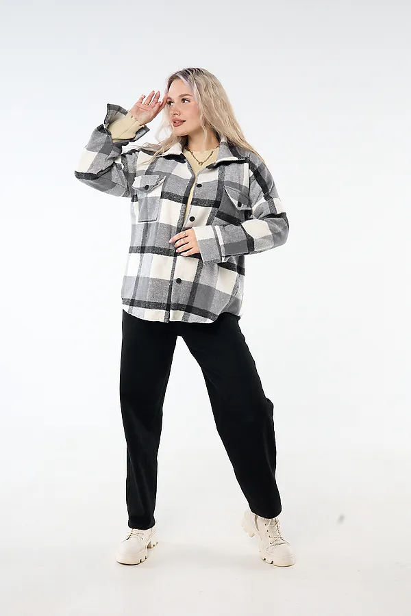 Рубашка РЖК-01 НАТАЛИ, серый - фото 2