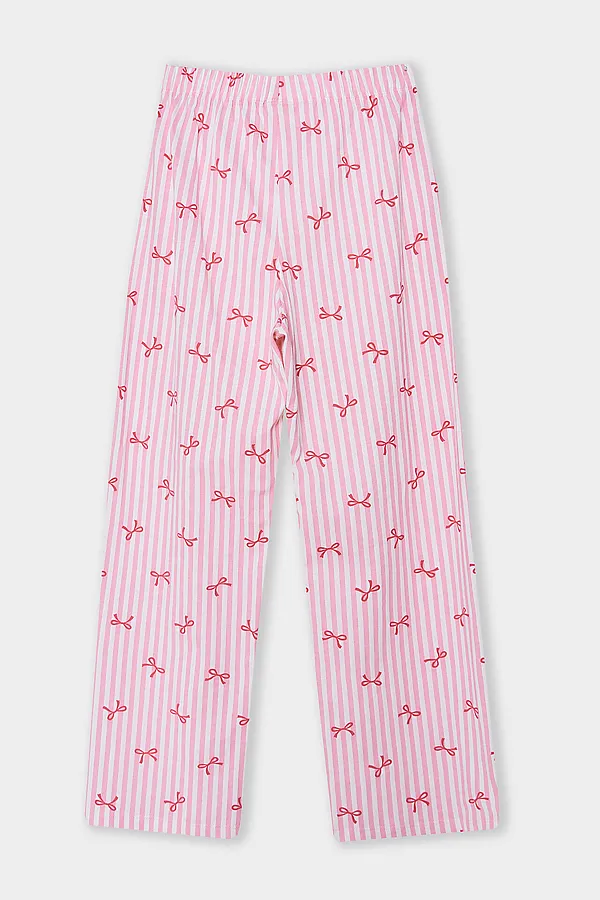 Комплект для девочек (джемпер, брюки) MARK FORMELLE, белый +бантики на розовой полоске - фото 2