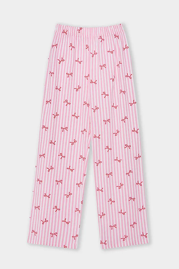 Комплект для девочек (джемпер, брюки) MARK FORMELLE, белый +бантики на розовой полоске - фото 2