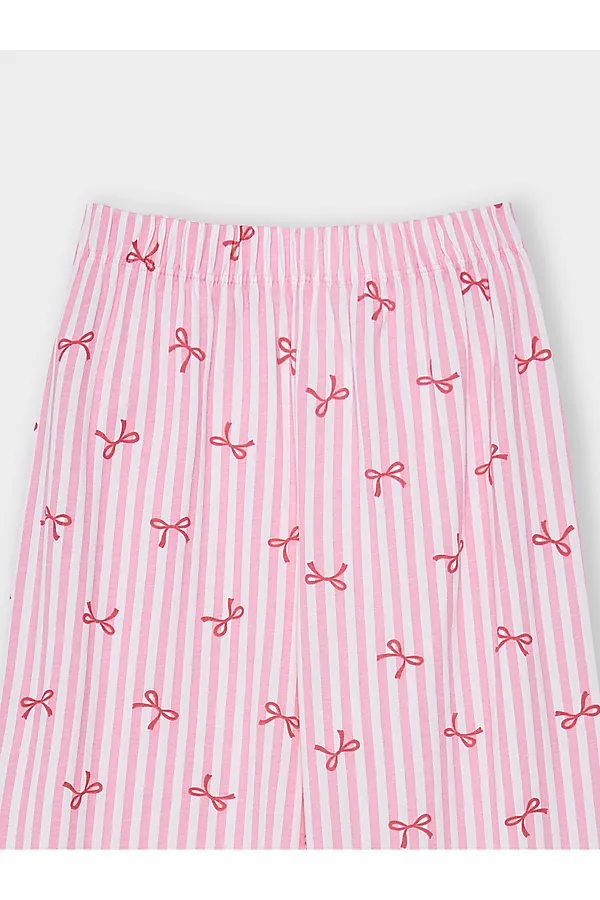 Комплект для девочек (джемпер, брюки) MARK FORMELLE, белый +бантики на розовой полоске - фото 2