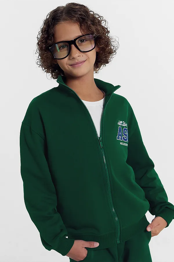 Толстовка для мальчиков MARK FORMELLE, зеленый +печать - фото 2