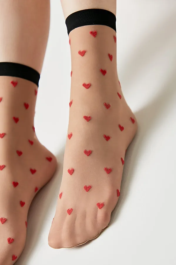 CONTE FANTASY Носки с рисунком «сердечки» CONTE ELEGANT, натуральный - фото 2